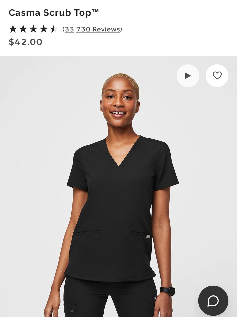 Casma scrub top Figs Large - Picture 1 of 2